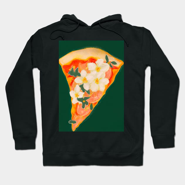 Floral Pizza Hoodie by maxcode
